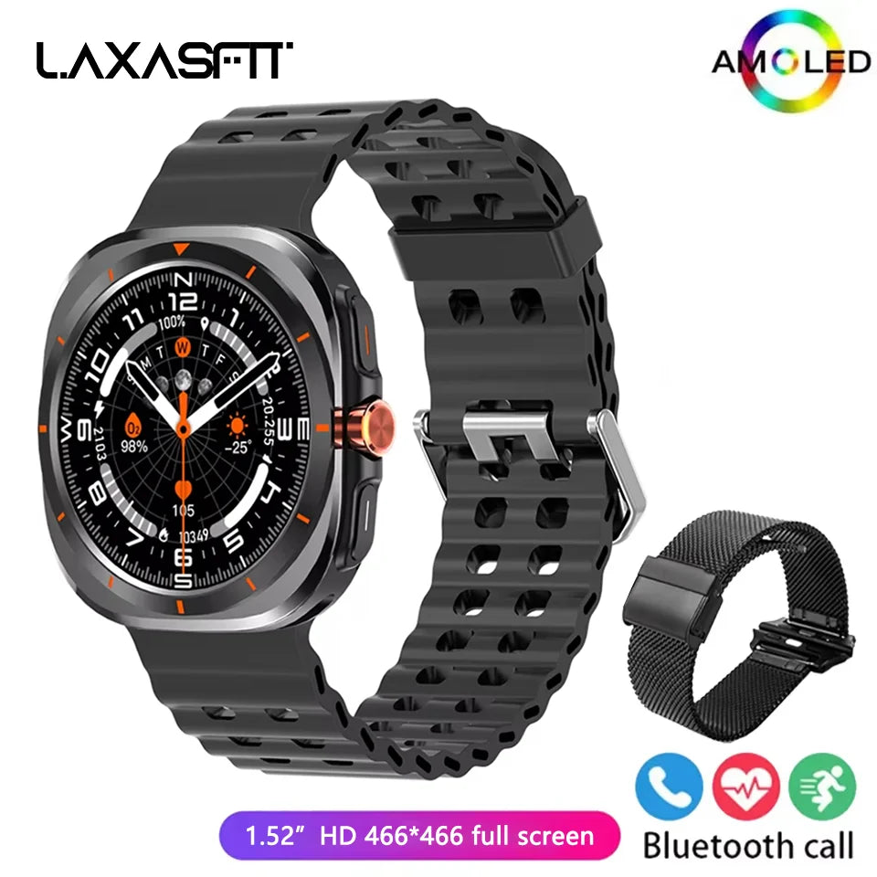 LAXASFIT Smart Watch GT7 Ultra 1.52-inch AMOLED Screen Bluetooth Talk Sports Fitness Smartwatch for Men Women Watch Holiday Gift - Qoraheyhub