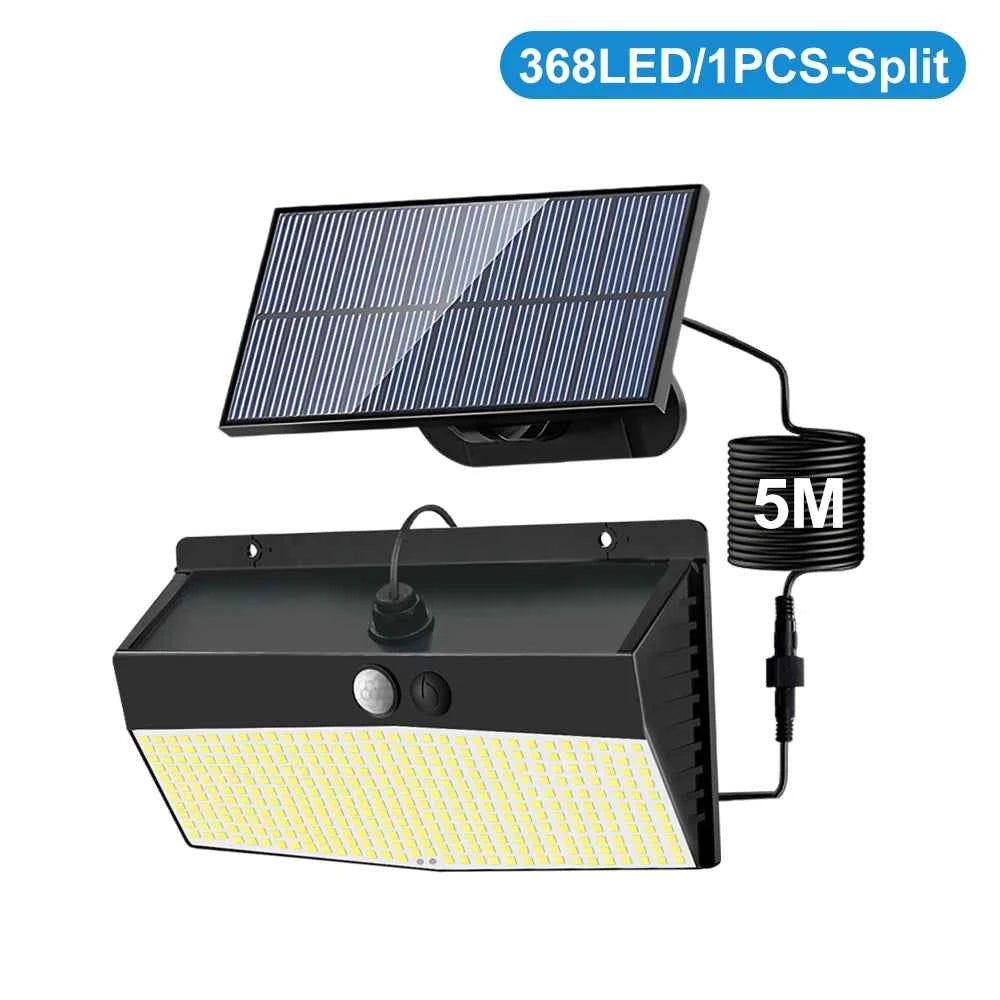 Outdoor 368/468 LED Solar Wall Light Motion Sensor Lights 3 Lighting Modes Solar Powered Garden Lights For Garden Lighting