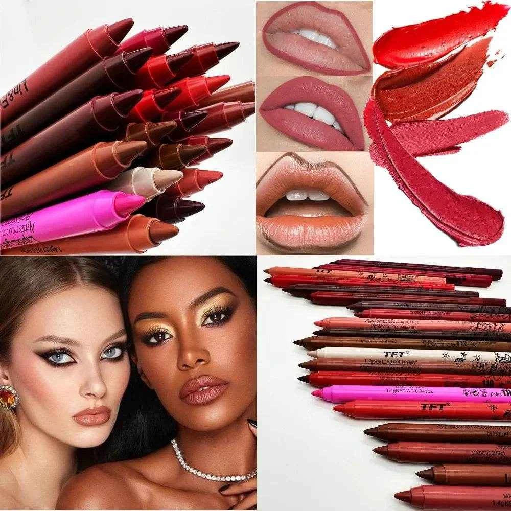 20 Color Slim Lip Liner Pencil Sexy Pink Brown Rose Lip Outline Matte Nude Lipstick Contouring Tint Waterproof Crayon Pen Makeup