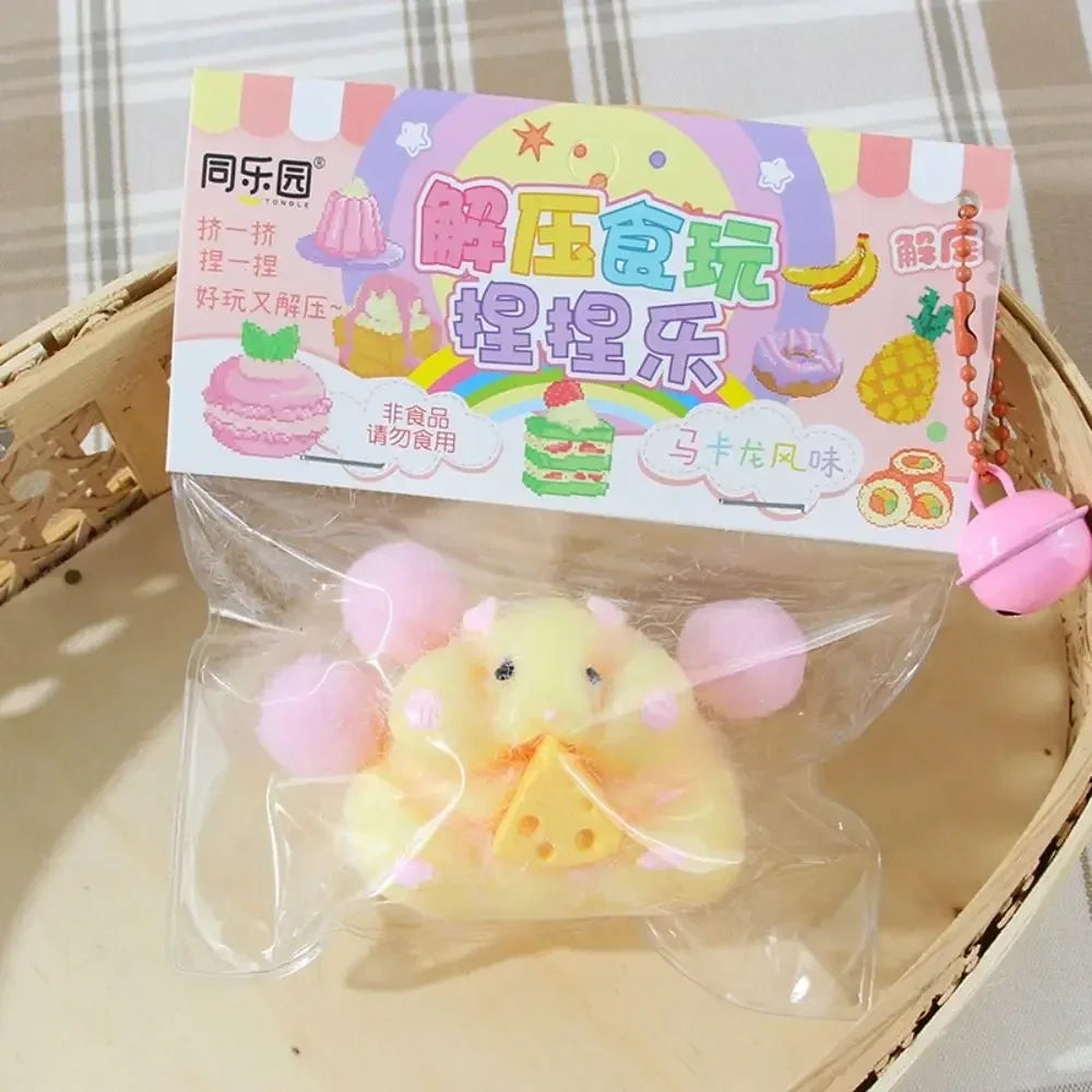 Cute Taba Squishy Hamster Squeeze Toy Cartoon Fidgets Toy Funny Plush Pinch Decompression Toy Stress Relief For Kids Adults Gift - Qoraheyhub
