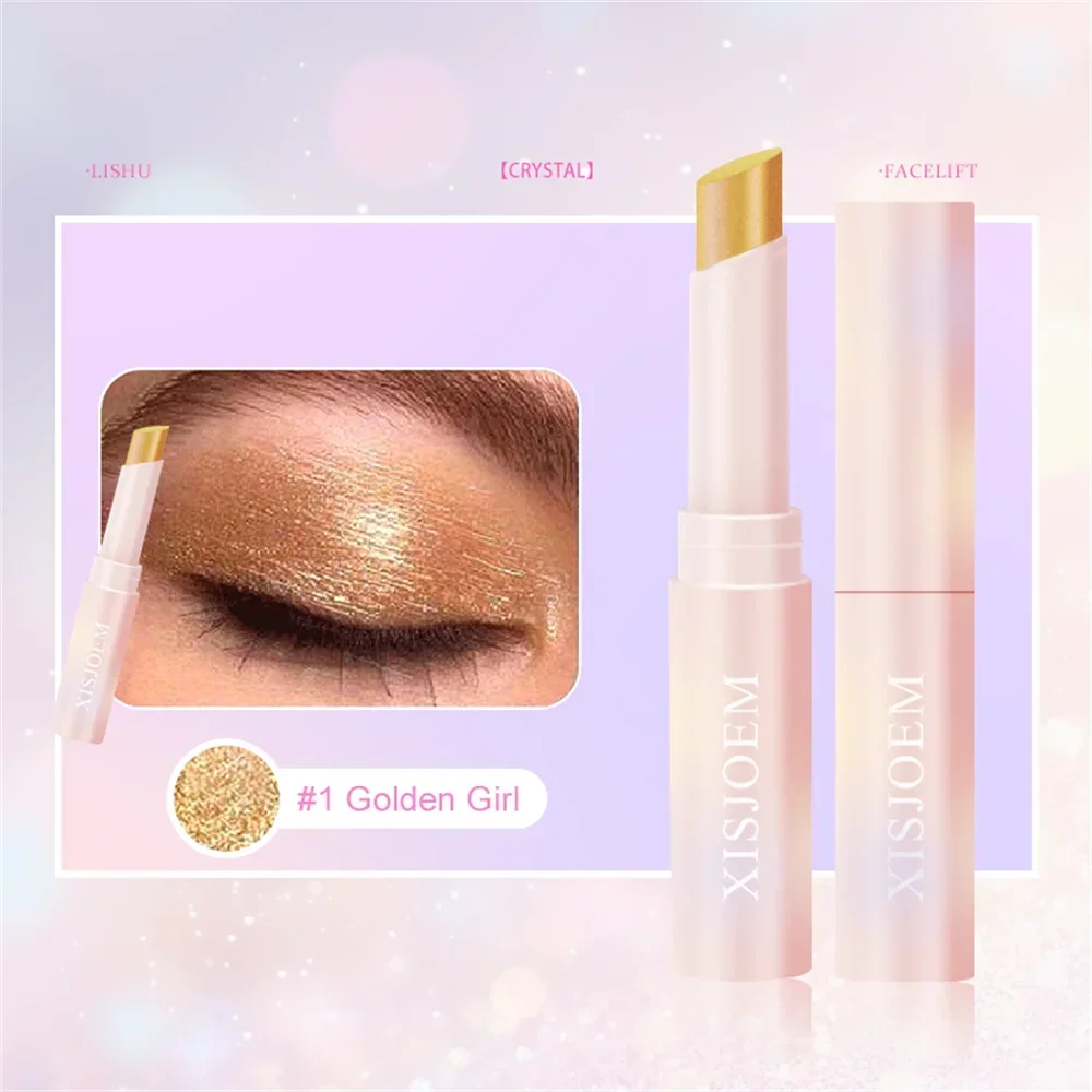 Blendable Lightweight Jelly Shimmer Highliighter Eyeshadow Stick Pearly Ultra-Sparkle Glow Crystal Jelly Glaze Blusher Stick - Qoraheyhub