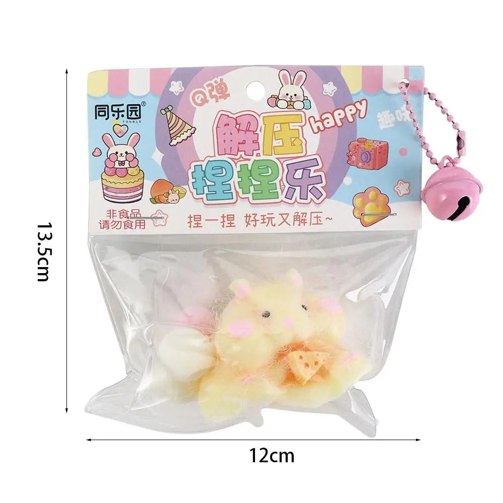 Cute Taba Squishy Hamster Squeeze Toy Cartoon Fidgets Toy Funny Plush Pinch Decompression Toy Stress Relief For Kids Adults Gift - Qoraheyhub