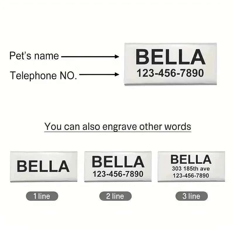 Customized Dog ID tag Collar Reflective Paw Adjustable Nylon with Bell Engraving Puppy Kittens Necklace Personalized Name number