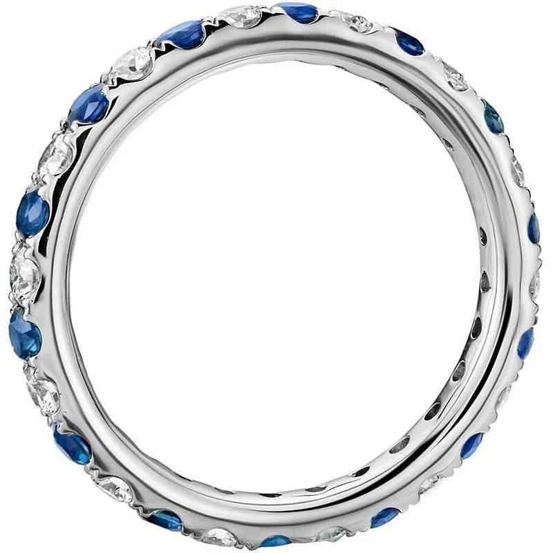 Jewelrieshub Blue and White Gemstone Ring Gift