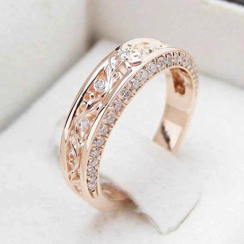 Jewelrieshub Chic Rose Gold Party Accessories Ring