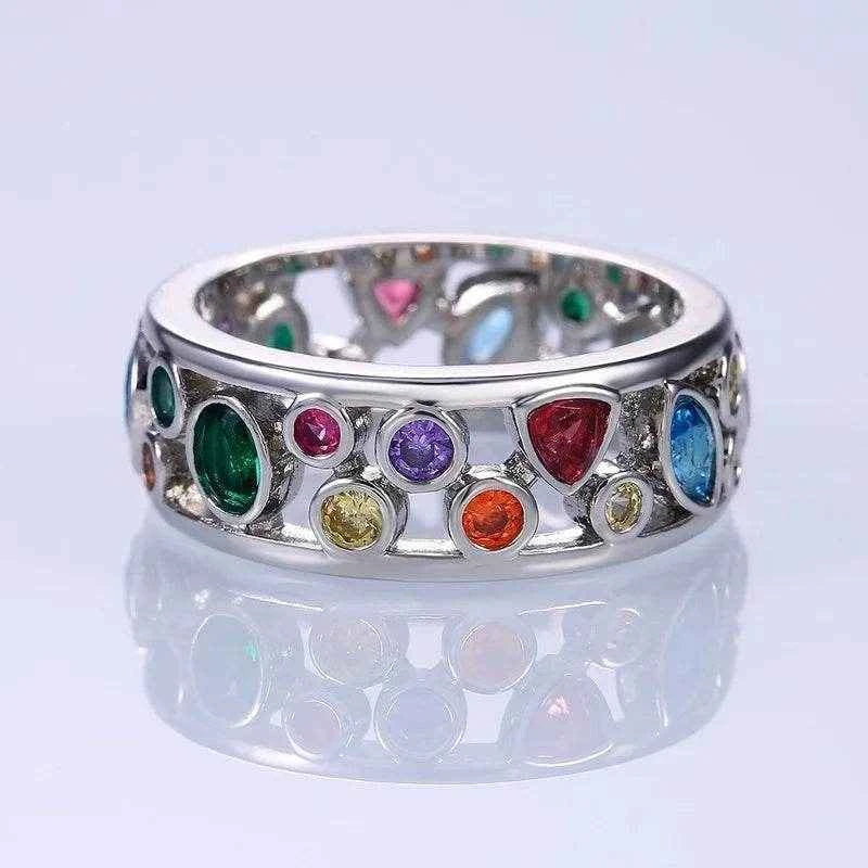 Jewelrieshub Colorful Stone Band Ring for Women