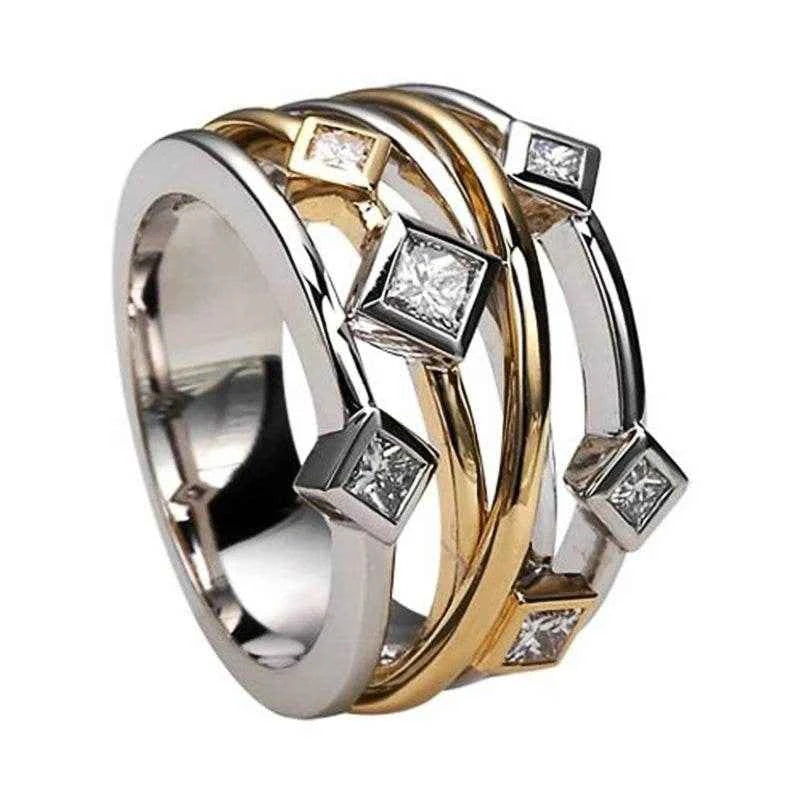 Jewelrieshub Fashionable Cross Line Ring for Women