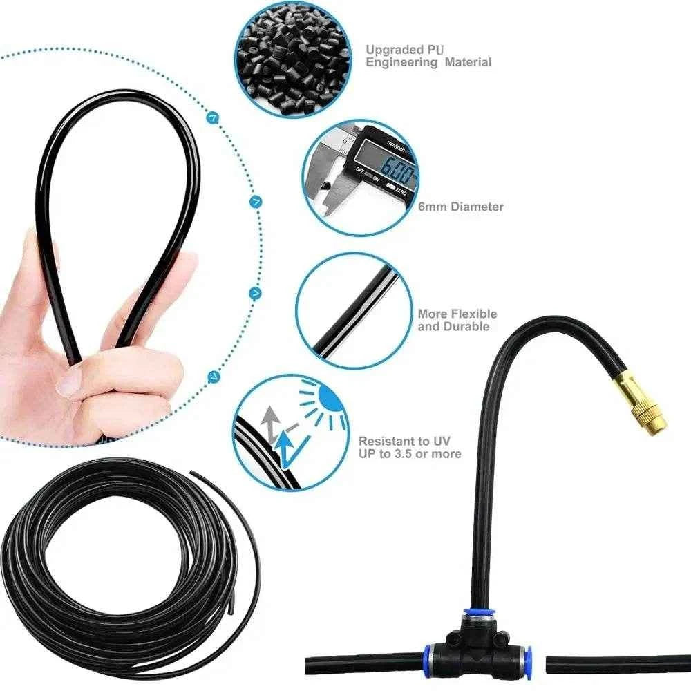Qoraheyhub Automatic Irrigation Sprinkler Kit with Adjustable Nozzles