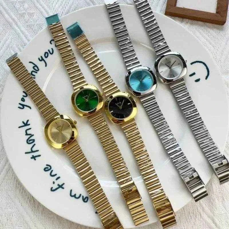 Qoraheyhub Women's Gold Quartz Watch Stylish Design