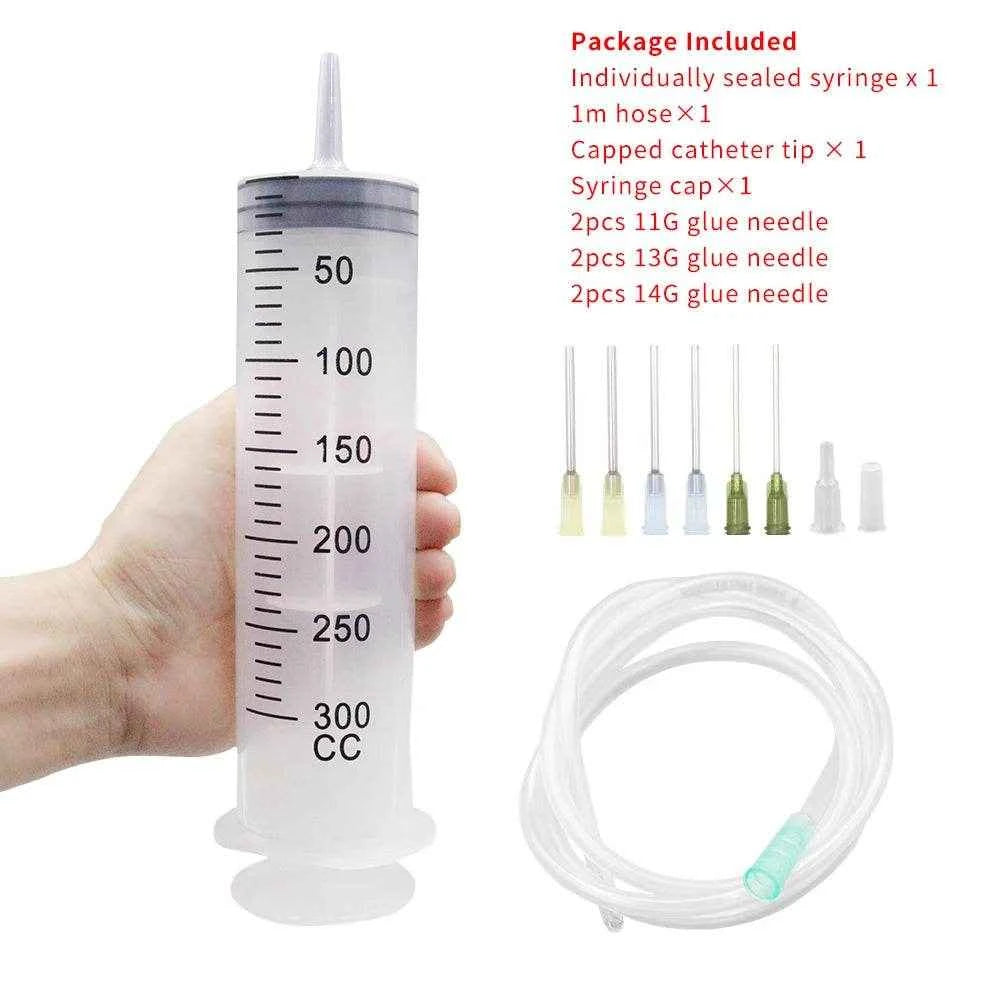 Qoraheyhub Large Plastic Syringe with Tube 550ml