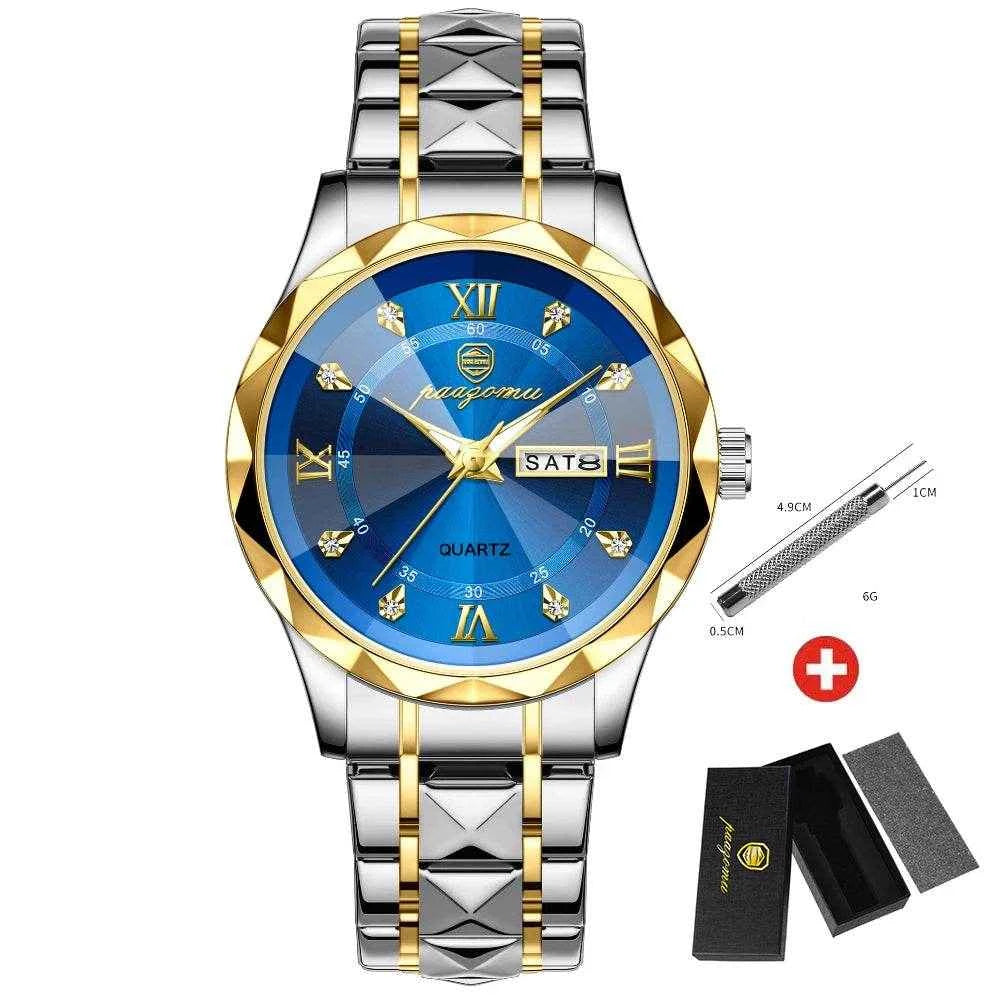 Qoraheyhub Leather Band Sports Wristwatch for Men