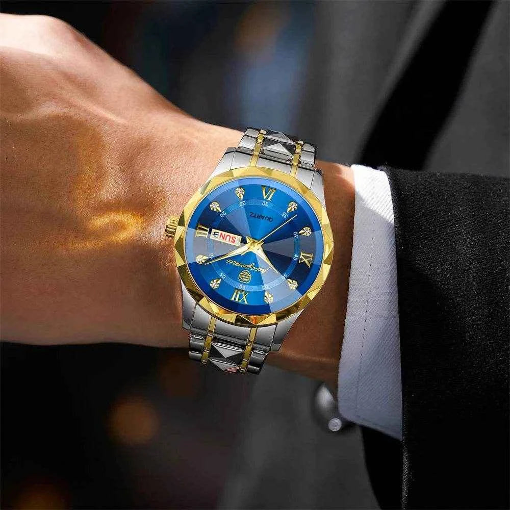 Qoraheyhub Leather Band Sports Wristwatch for Men