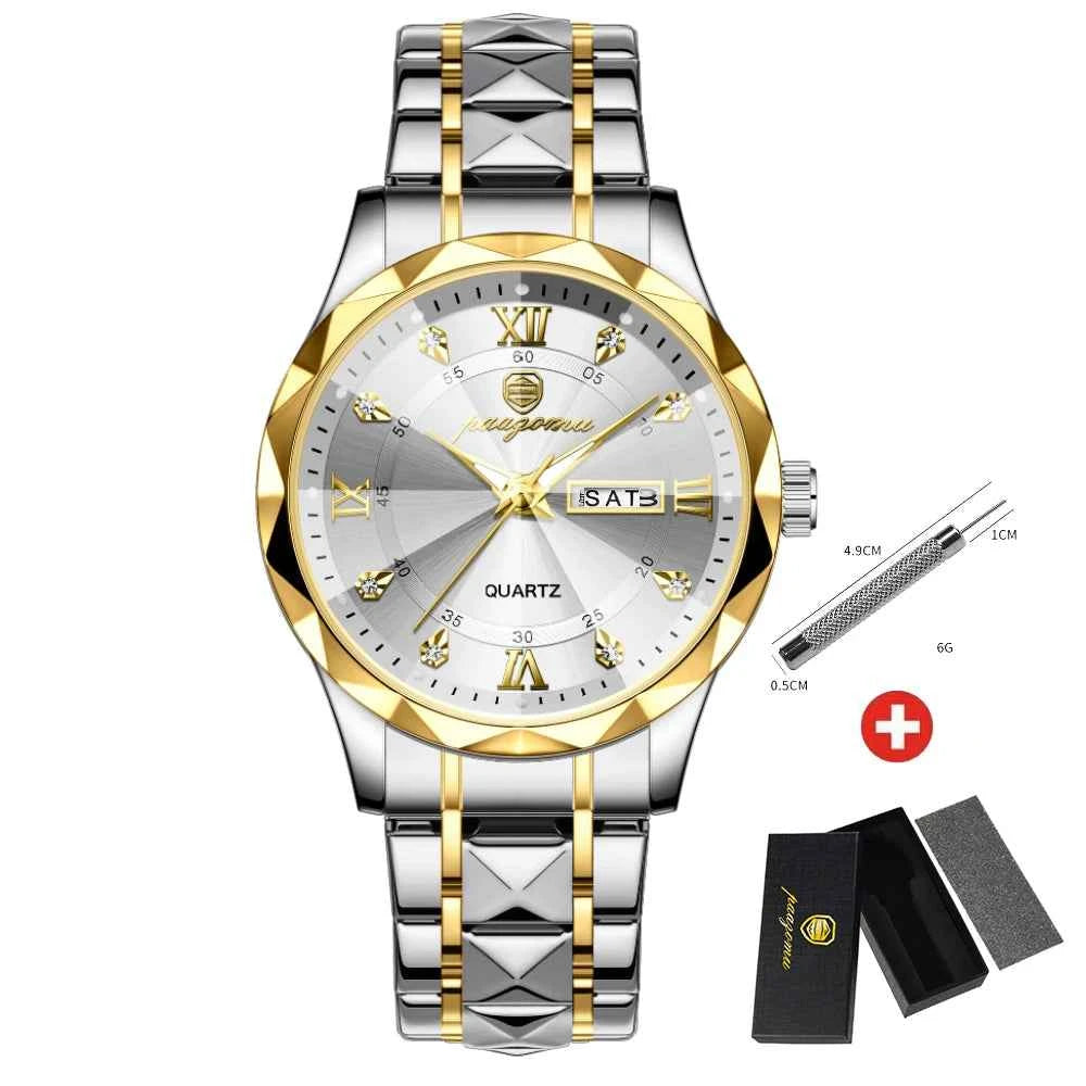Qoraheyhub Leather Band Sports Wristwatch for Men