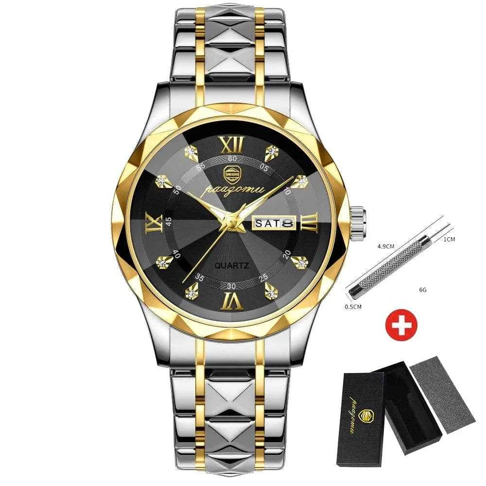 Qoraheyhub Leather Band Sports Wristwatch for Men