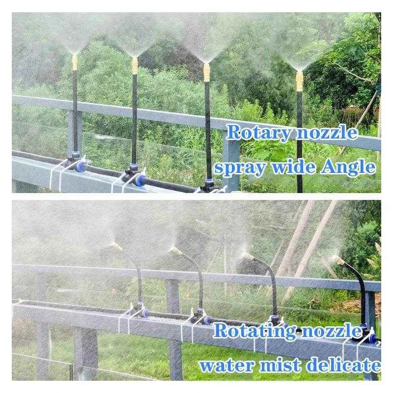Qoraheyhub Automatic Irrigation Sprinkler Kit with Adjustable Nozzles
