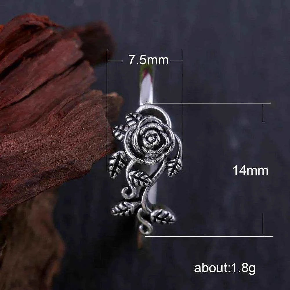 Jewelrieshub Elegant Floral Statement Ring Silver Design
