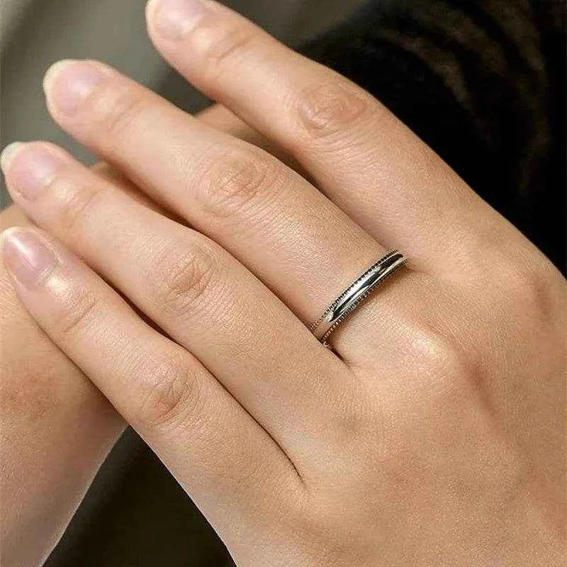 Jewelrieshub Silver Finger Ring for Women - Elegant Design