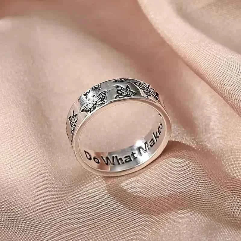 Jewelrieshub Silver Butterfly Ring for Women – Inspirational Design