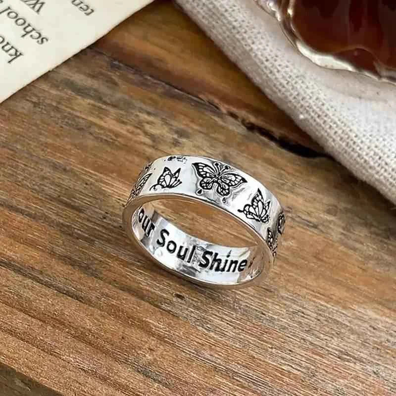 Jewelrieshub Silver Butterfly Ring for Women – Inspirational Design
