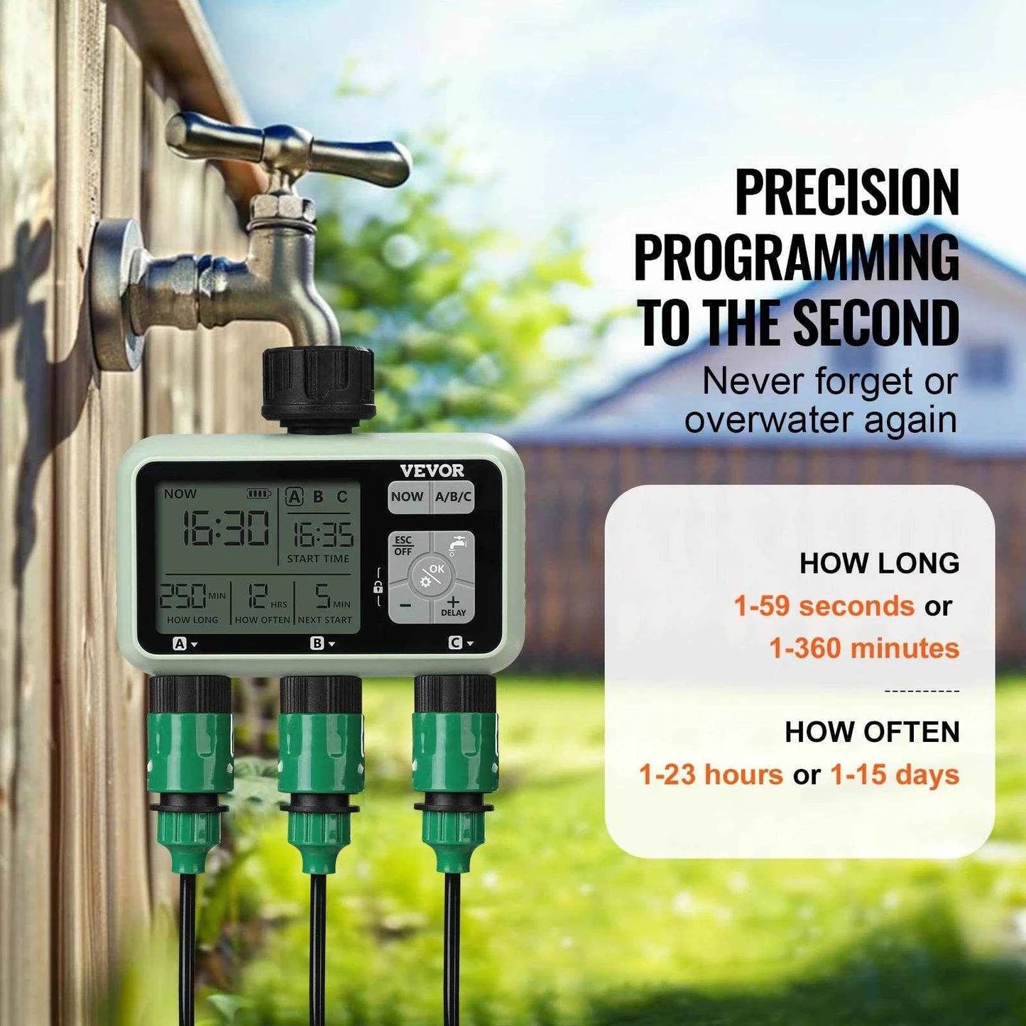 Vevor Garden Irrigation Timer for Multiple Zones