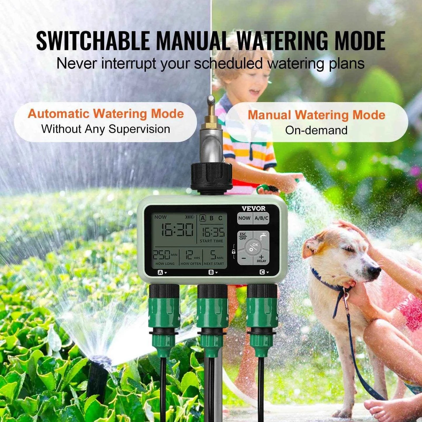 Vevor Garden Irrigation Timer for Multiple Zones