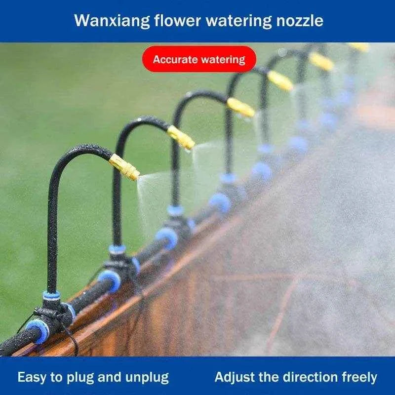 Qoraheyhub Automatic Irrigation Sprinkler Kit with Adjustable Nozzles
