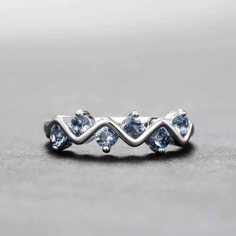 Qoraheyhub Women's Zirconia Finger Ring Silver Band