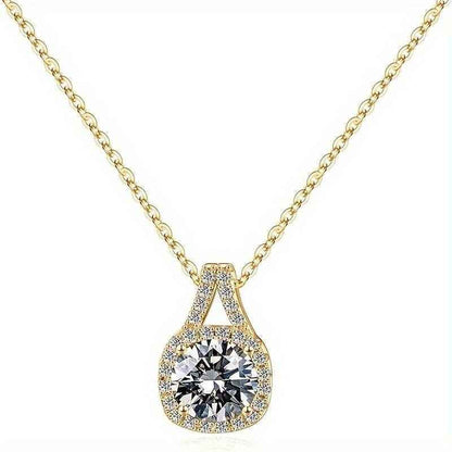 [Sterling Silvery Moissanite Necklace] 1 Carat/2 Carat Princess Square Moissanite Pendant Necklace, 925 Sterling Silvery - Suitable For Daily Holiday Party Date Vacation Wear, Birthday Anniversary Valentine's Day Carnival Eas