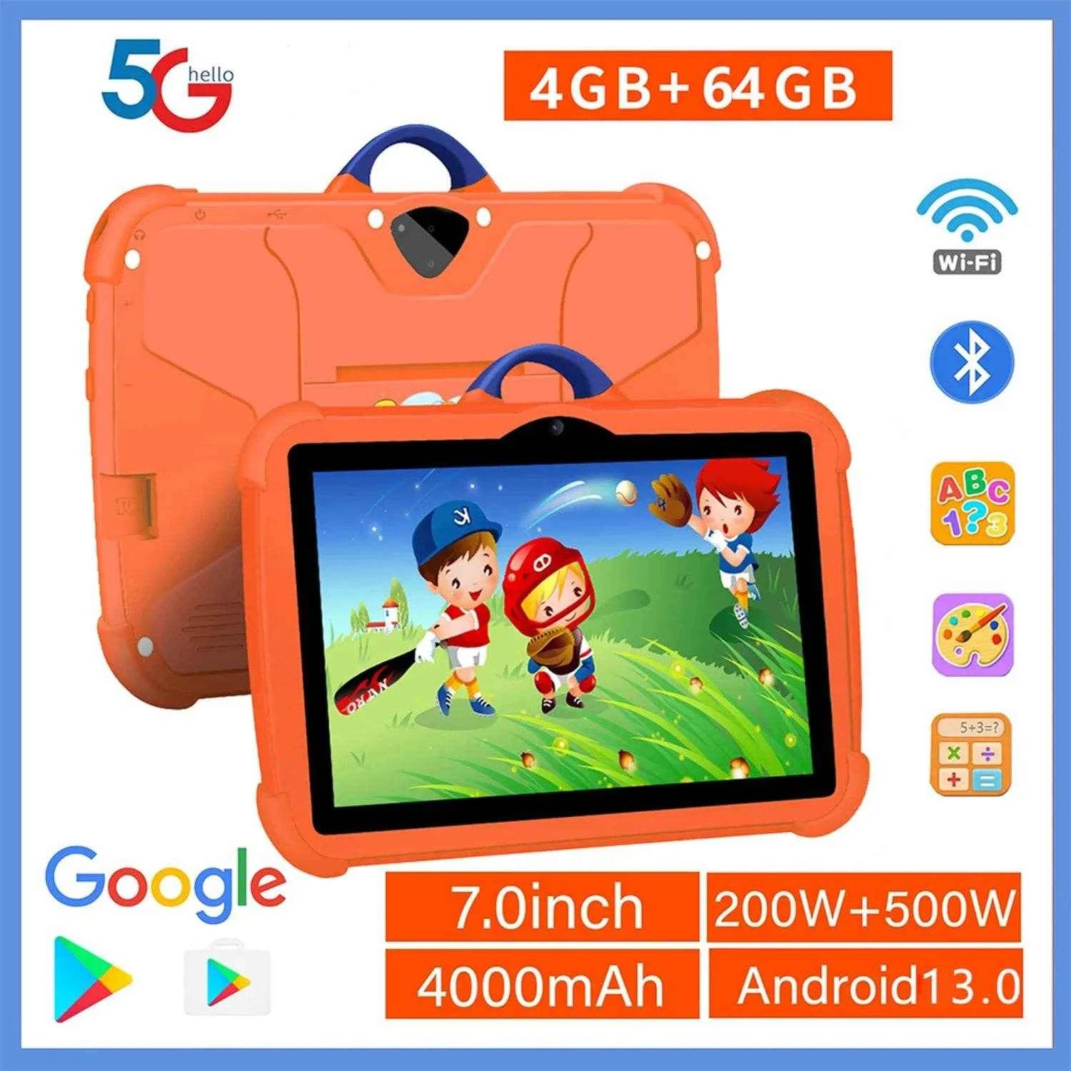 Jewelrieshub 5G WiFi Kids Tablet with Games 7-Inch Android