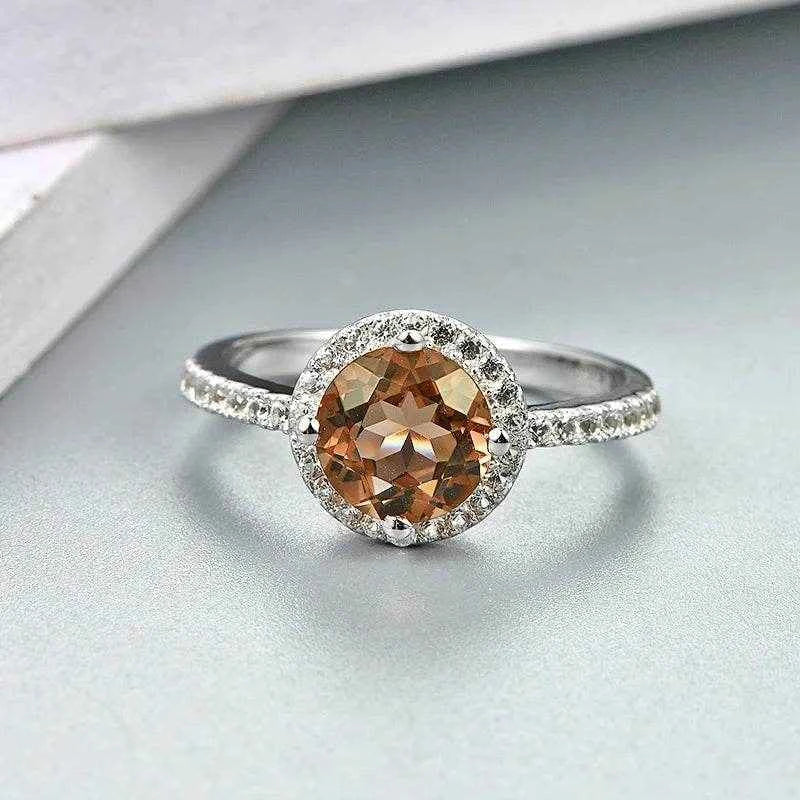 Zultanite султанит изменение цвета Silver Ring Women Fashion 2.3 Carats Created Diaspore S925  Wedding Band Color Change Stone