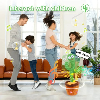 Smart Electronic Plush Toy for Baby Singing Dancing Talking and Sound Recording Cactus Toys for Kids Xmas Gifts for Children - Qoraheyhub