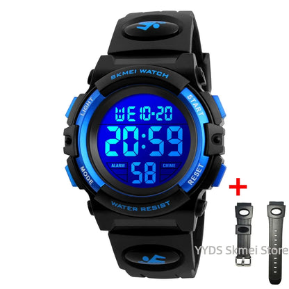 SKMEI 1266 Children's Watches for Boy Girl Color LED Display Digital Alarm Clock Waterproof Sports Kids Wristwatches 1548 Reloj - Qoraheyhub
