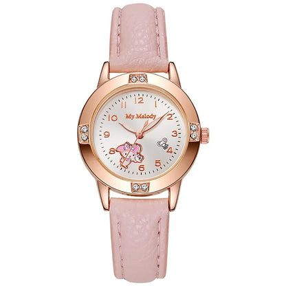 Sanrio Hello Kitty Watch Kawaii Kuromi Cinnamoroll Quartz Casual Fashion Melody WristWatch Women Kid Girl Children Gift - Qoraheyhub