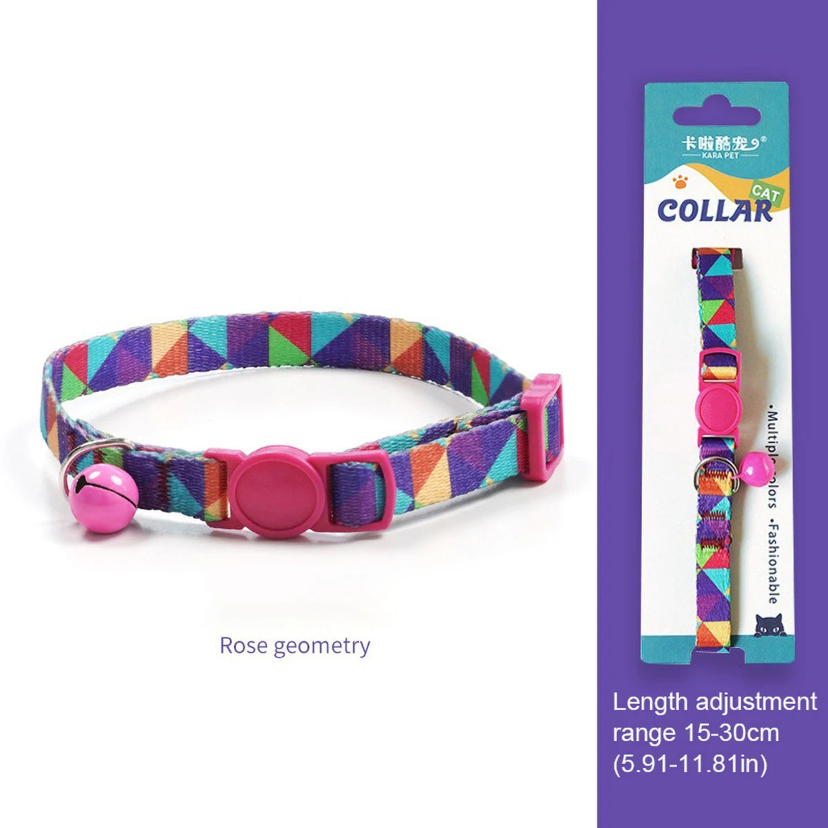 Cat Weaving 15-30cm Necklace Collar with Bell Anti-Suffocation Comfortable Safe Buckle Pet Decoration Accessory