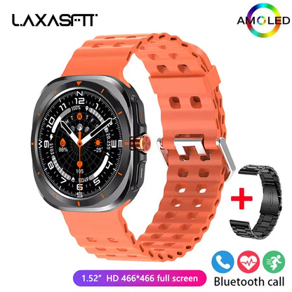 LAXASFIT Smart Watch GT7 Ultra 1.52-inch AMOLED Screen Bluetooth Talk Sports Fitness Smartwatch for Men Women Watch Holiday Gift - Qoraheyhub