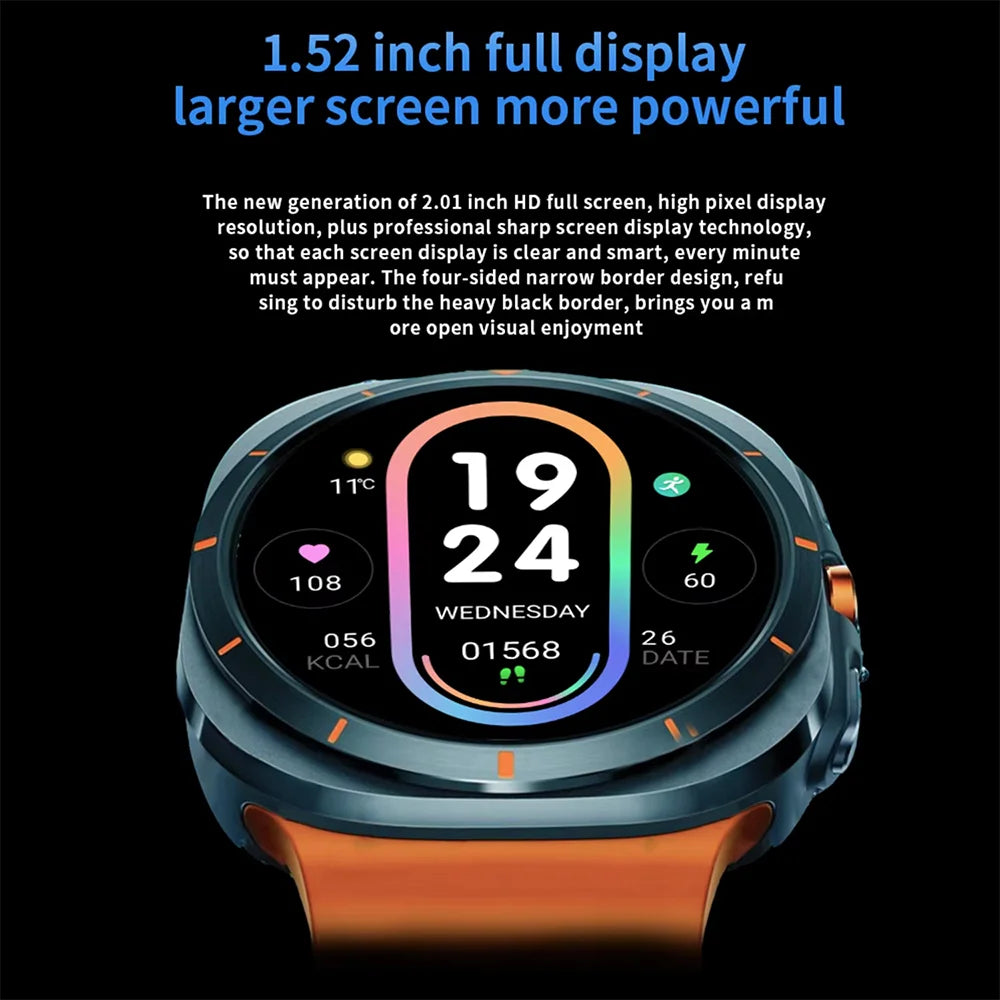 LAXASFIT Smart Watch GT7 Ultra 1.52-inch AMOLED Screen Bluetooth Talk Sports Fitness Smartwatch for Men Women Watch Holiday Gift - Qoraheyhub