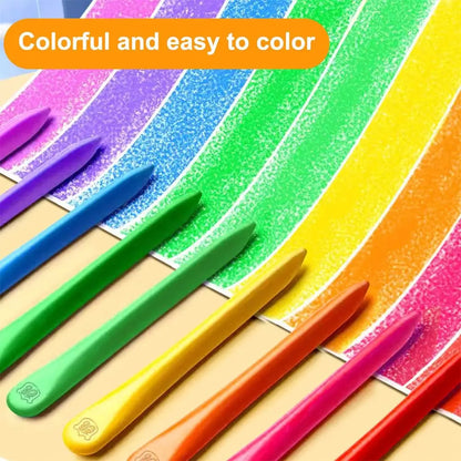 12/24/36/48Colors Plastic Plastic Crayon 12/24/36/48Colors Not Dirty Hands Colored Crayon Washable Erasable Wax Pencil Students - Qoraheyhub