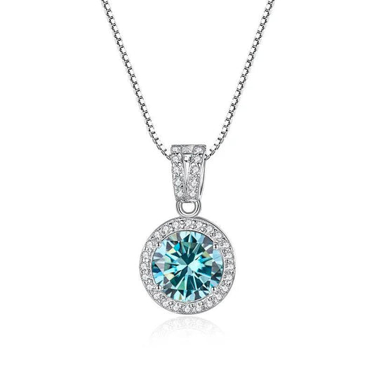 BIJOX STORY Moissanite Diamond Pendant Necklaces For Women 925 Sterling Silver Luxury Chain Trending Iced Bling Wedding Jewelry - Jewelrieshub - - jewelrieshub.com - Jewelrieshub - 