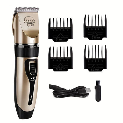 Pet Hair Trimmer Kit Electric Precision Clippers Perfect for Professional Grooming at Home, Ideal for Dogs and Cats - Qoraheyhub