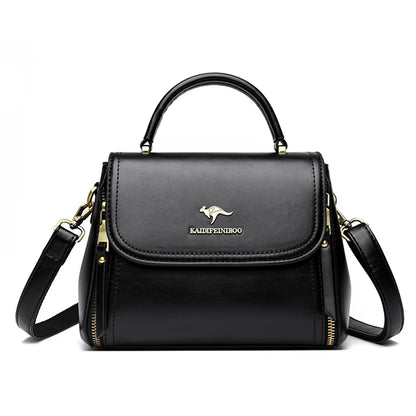 Women's Soft Leather Top-Handle Bags Luxury Design Shoulder Messenger Bags High Quality Handbags and Purses Commuting Sac a Main
