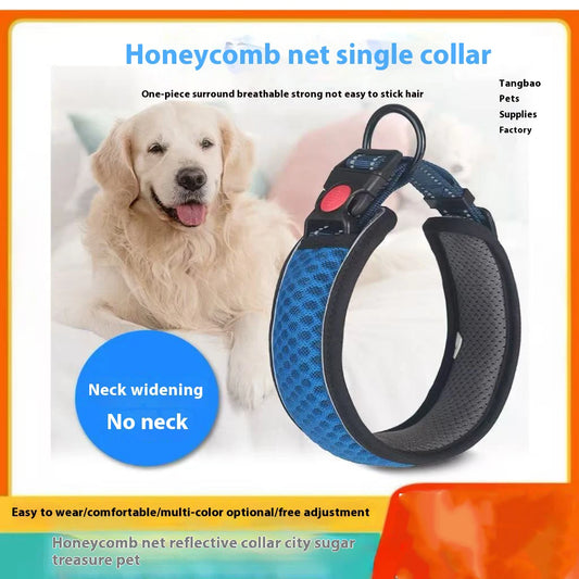 Reflective Dog Collar Leash, Safe and Adjustable, Nylon Pet Collar, Pet D-Type Collar, Suitable for Large, Medium and Small Pets