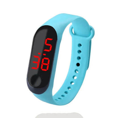 Fashion Sports Watch for Kids Children Waterproof Led Digital Watch Ultra-light Silicone Strap Teen Boys Girls WristWatch Unisex - Qoraheyhub