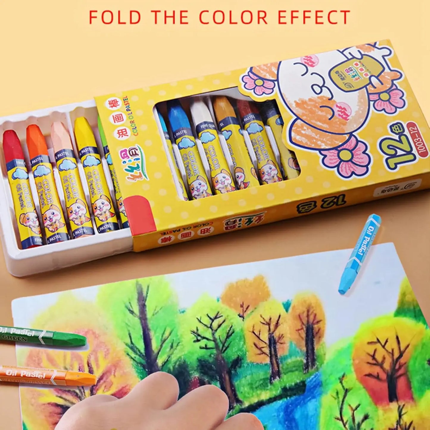12/24/36 Colors Crayons Non Toxic Washable Oil Pastel for Kids,Art Supplies Drawing Coloring Crayon Set,Gift for Boys Girls - Qoraheyhub