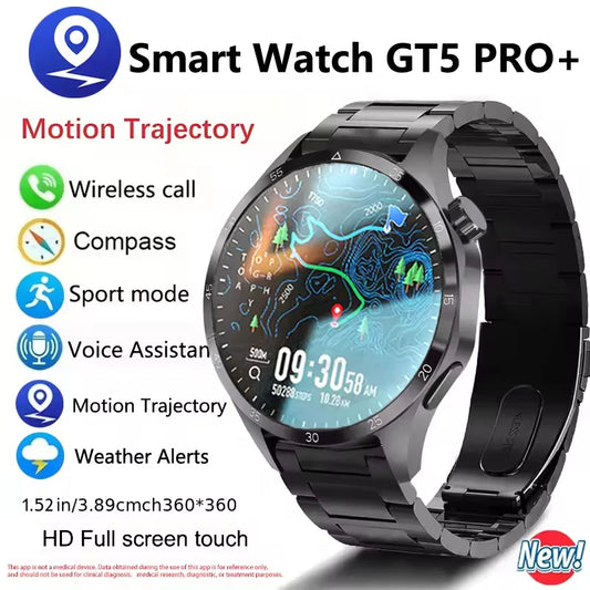 For HUAWEI GT5 Pro GPS NFC Smart Watch Men 360*360 AMOLED Screen Heart rate Bluetooth Call IP67 Waterproof Man Smartwatch 2025 - Qoraheyhub