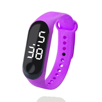 Fashion Sports Watch for Kids Children Waterproof Led Digital Watch Ultra-light Silicone Strap Teen Boys Girls WristWatch Unisex - Qoraheyhub