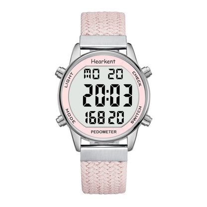 Hearkent Pedometer Sport Watches Step Counter Watch Women Digital Watches Calories Mile Stopwatch Countdown for Walking Tracker - Qoraheyhub
