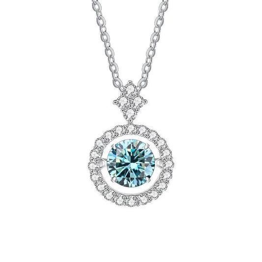 BIJOX STORY 1 CT Moissanite Pendant For Women Simulated Diamond Necklace S925 Sterling Silver Jewelry Girl Valentine's Day Gift - Jewelrieshub - - jewelrieshub.com - Jewelrieshub - 