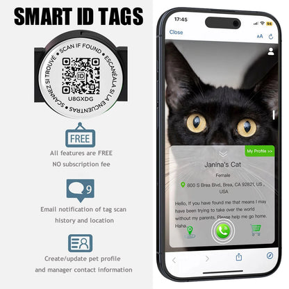 Luminous Airtag cat Collar with Smart Pet ID Tag for Apple Tag, AirTag Holder & Bell for Breakaway Kitten Collar Puppy Cats