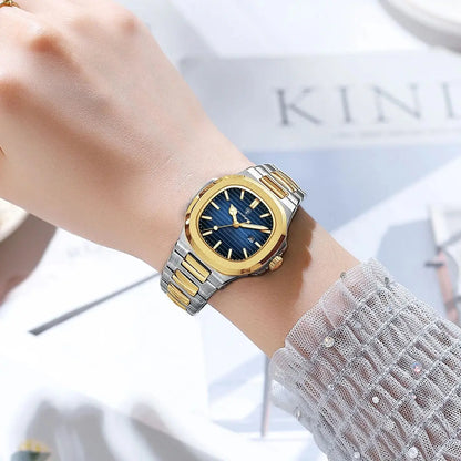 POEDAGAR Luxury Square Watch for Woman Waterproof Luminous Date Ladies Watch Stainless Steel Quartz Women's Watches Female Reloj - Qoraheyhub