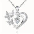 CAOSHI Graceful Heart Pendant Necklace for Women Delicate Butterfly Jewelry for Engagement Ceremony Romantic Accessories Gift Jewelrieshub XL1137 / 45cm XL1136 / 45cm XL1137 / 45cm-XL1136 / 45cm-